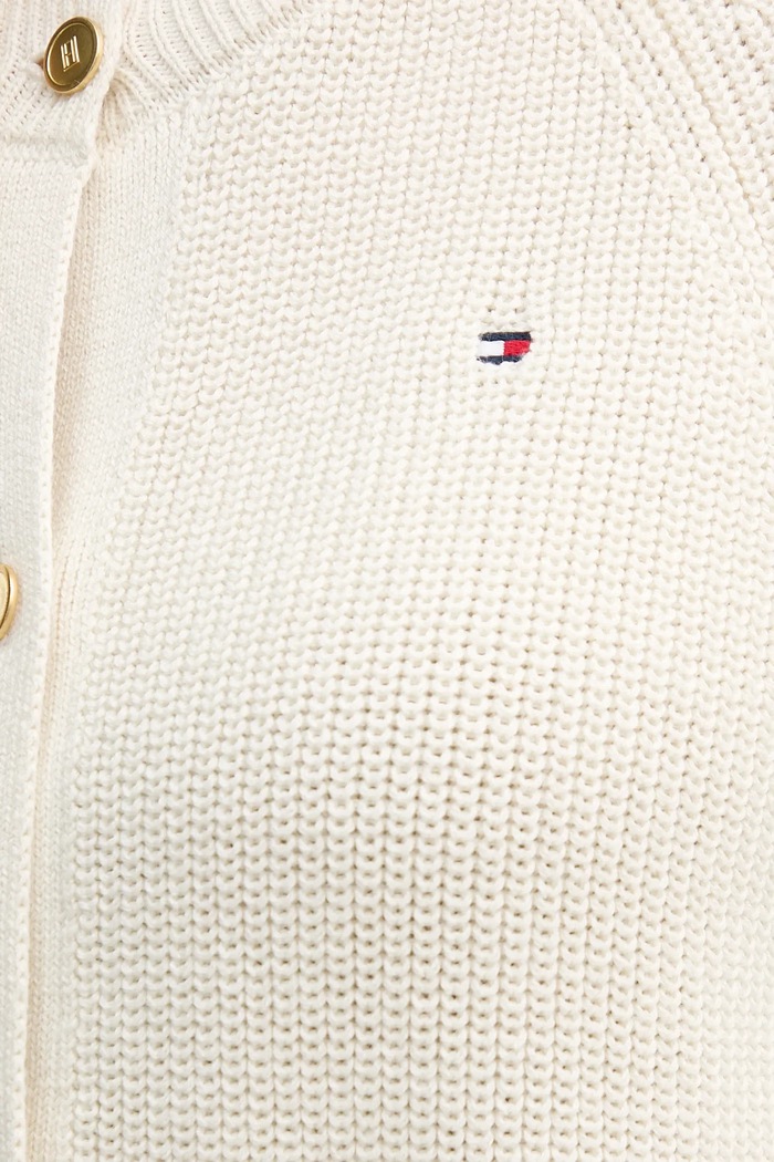 Tommy Hilfiger cardigan din bumbac WW0WW48795 bej