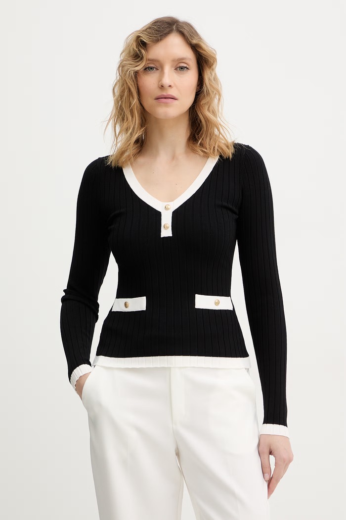 Пуловер Guess LAUREL шпиц черен W6RR26.Z3HP2