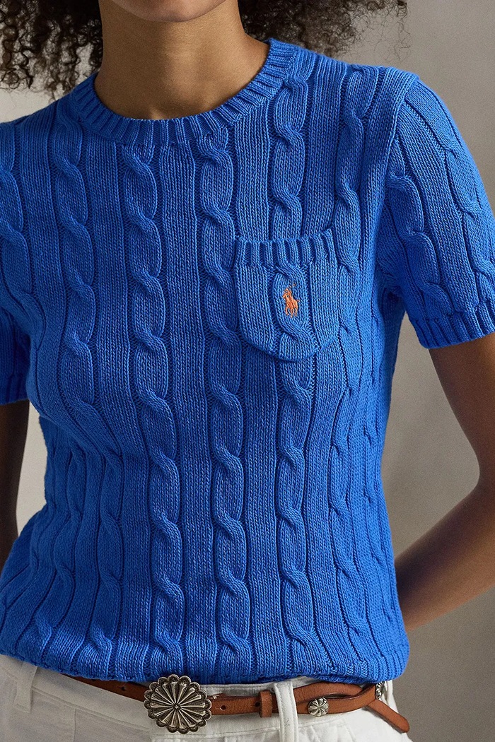 Polo Ralph Lauren sveter dámsky bavlnený modrá 211971873