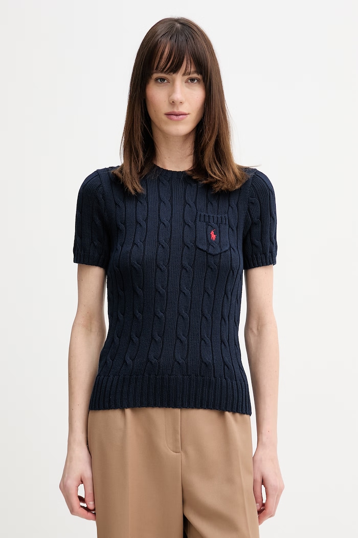 Polo Ralph Lauren Πουλόβερ Γυναικείο Βαμβακερό βαμβάκι σκούρο μπλε 211971873