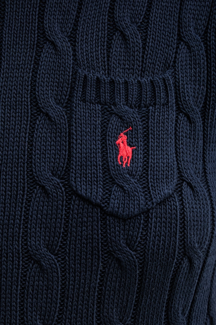 Polo Ralph Lauren Πουλόβερ Γυναικείο Βαμβακερό 211971873 σκούρο μπλε