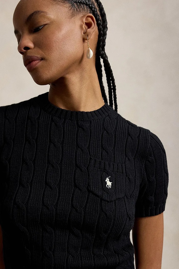 Polo Ralph Lauren sweter damski bawełniany czarny 211971873