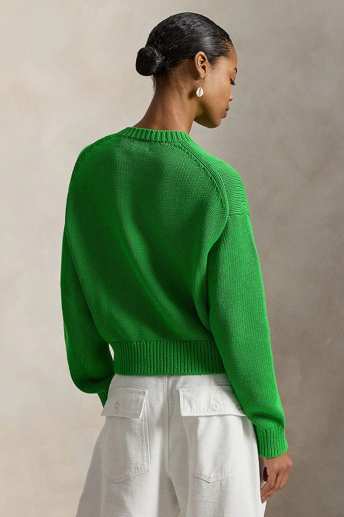 Polo Ralph Lauren sweter bawełniany 211A96234 zielony SS26