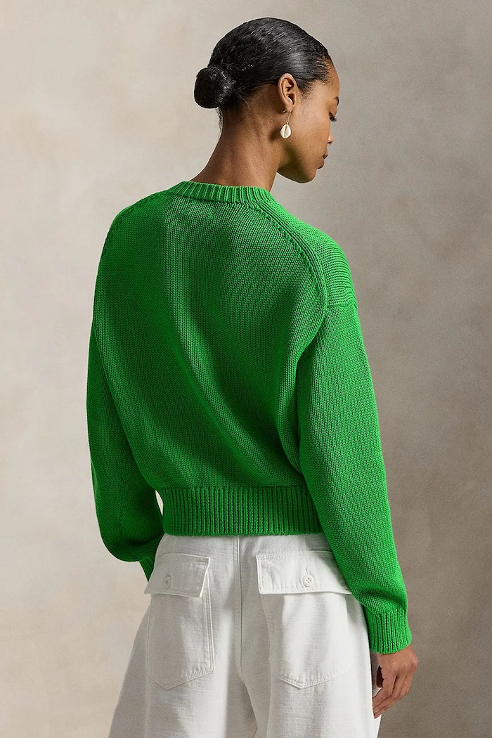 Polo Ralph Lauren sweter bawełniany 211A96234 zielony SS26