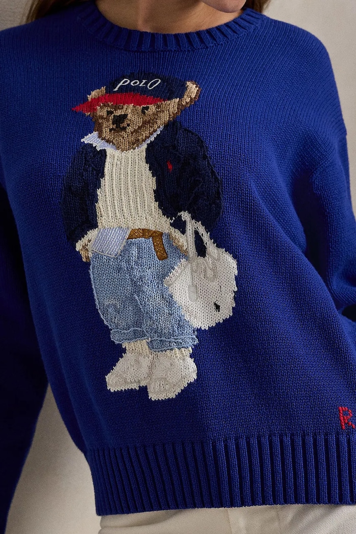 Polo Ralph Lauren pamut pulóver sötétkék 211A96238