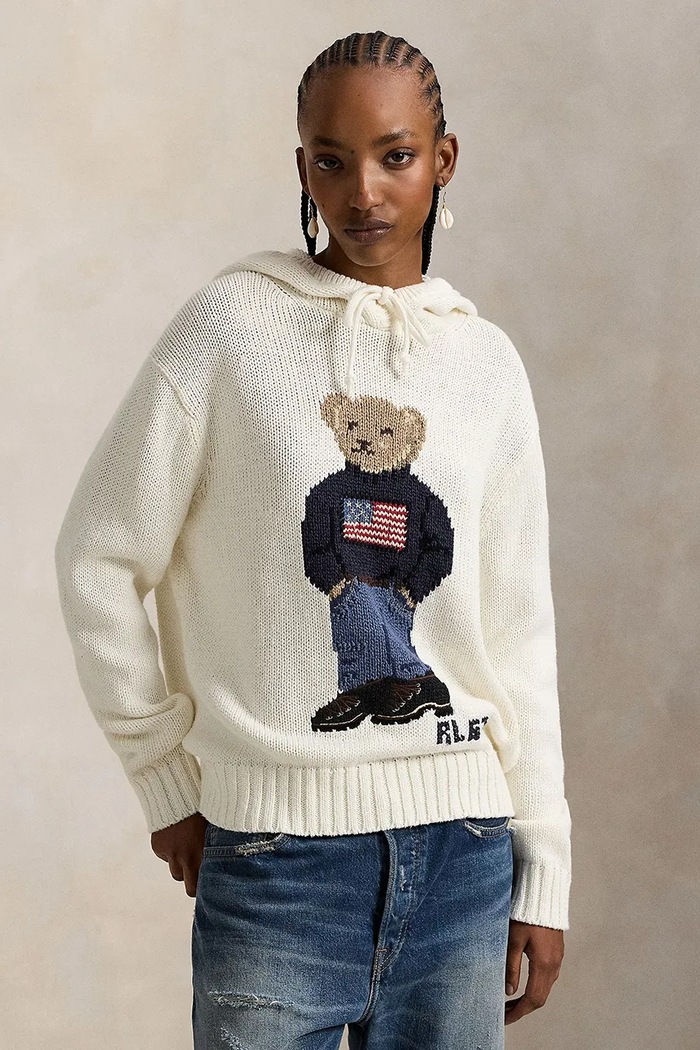 Πουλόβερ με προσθήκη λινού Polo Ralph Lauren άλλο μπεζ 211A96253