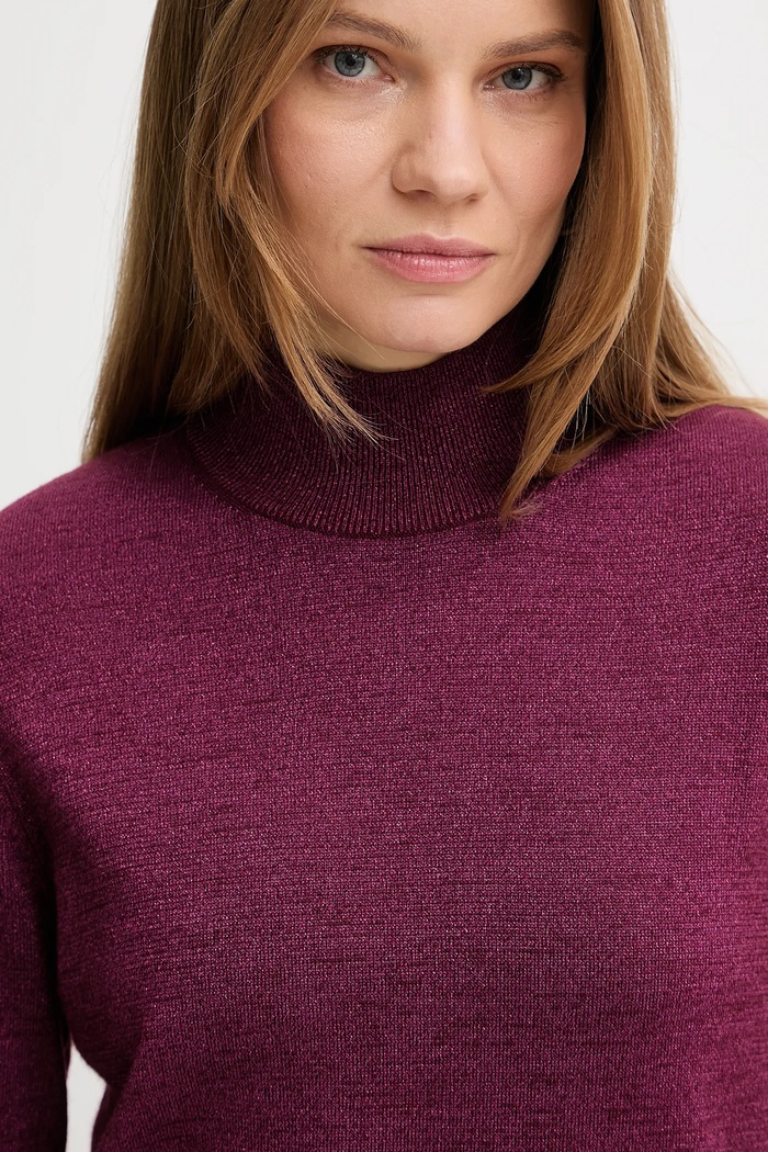 Calvin Klein pulóver gyapjúkeverékből burgundia LV044E363G