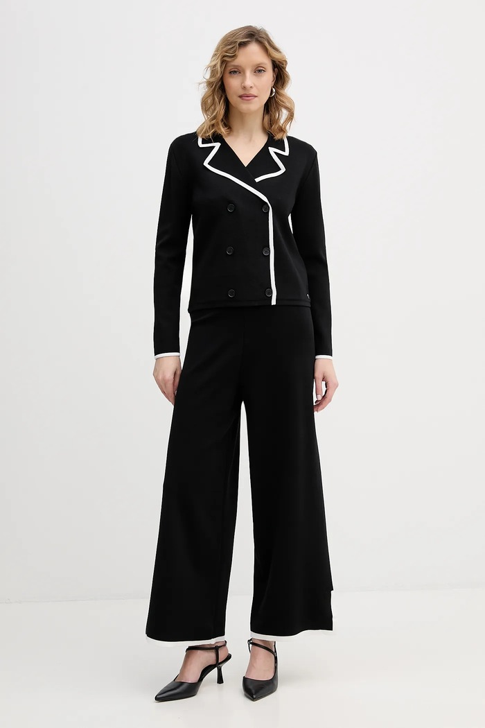Kardigán Karl Lagerfeld B1W18004 čierna SS26