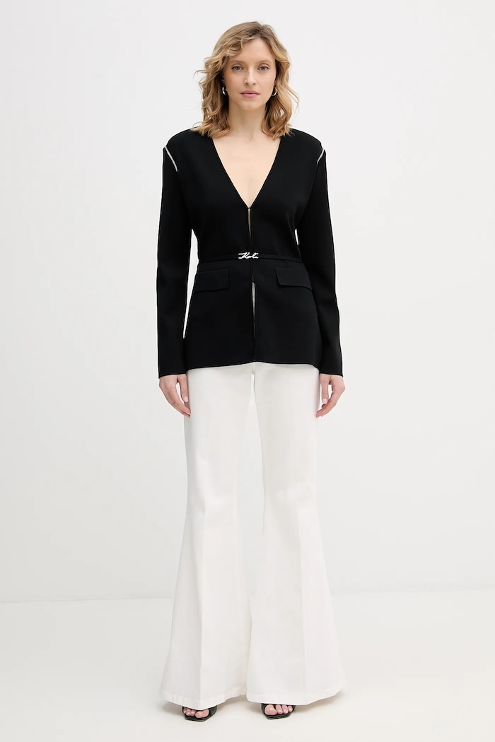 Ruházat Karl Lagerfeld kardigán B1W18013 fekete