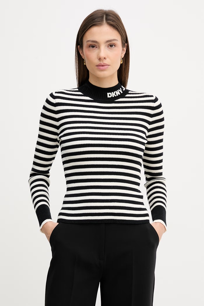 Svetr Dkny polorolák černá DJ6R0971