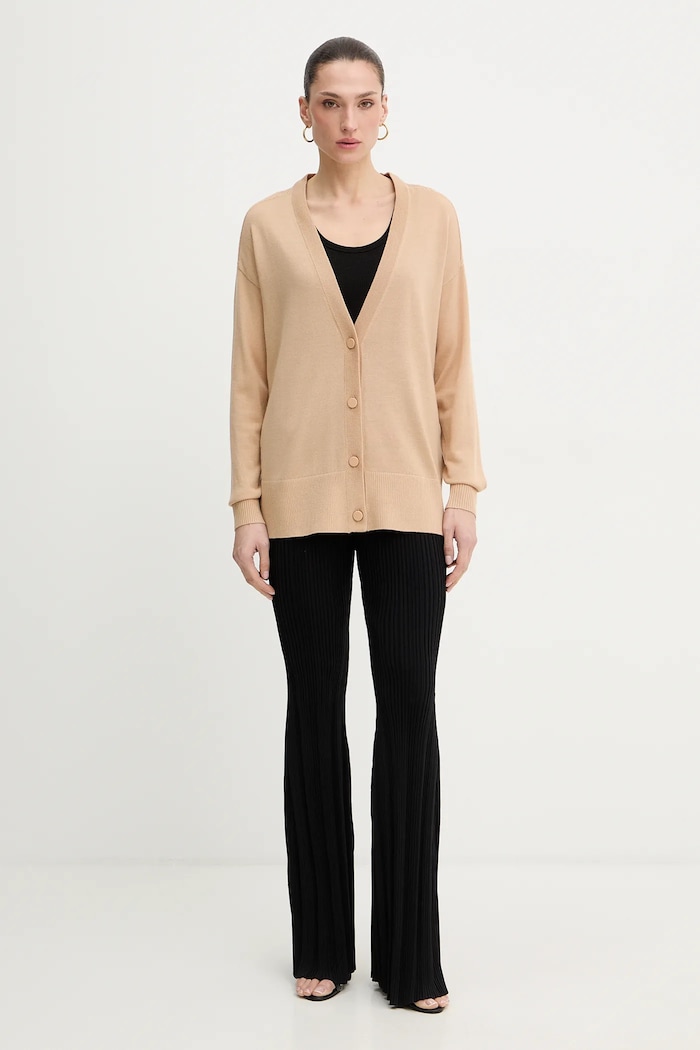 Kardigan s dodatkom vune Armani Exchange XW001879.AF11956 bež SS26