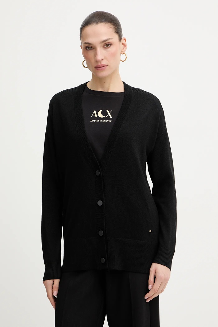 Kardigan s dodatkom vune Armani Exchange tanka crna XW001879.AF11956