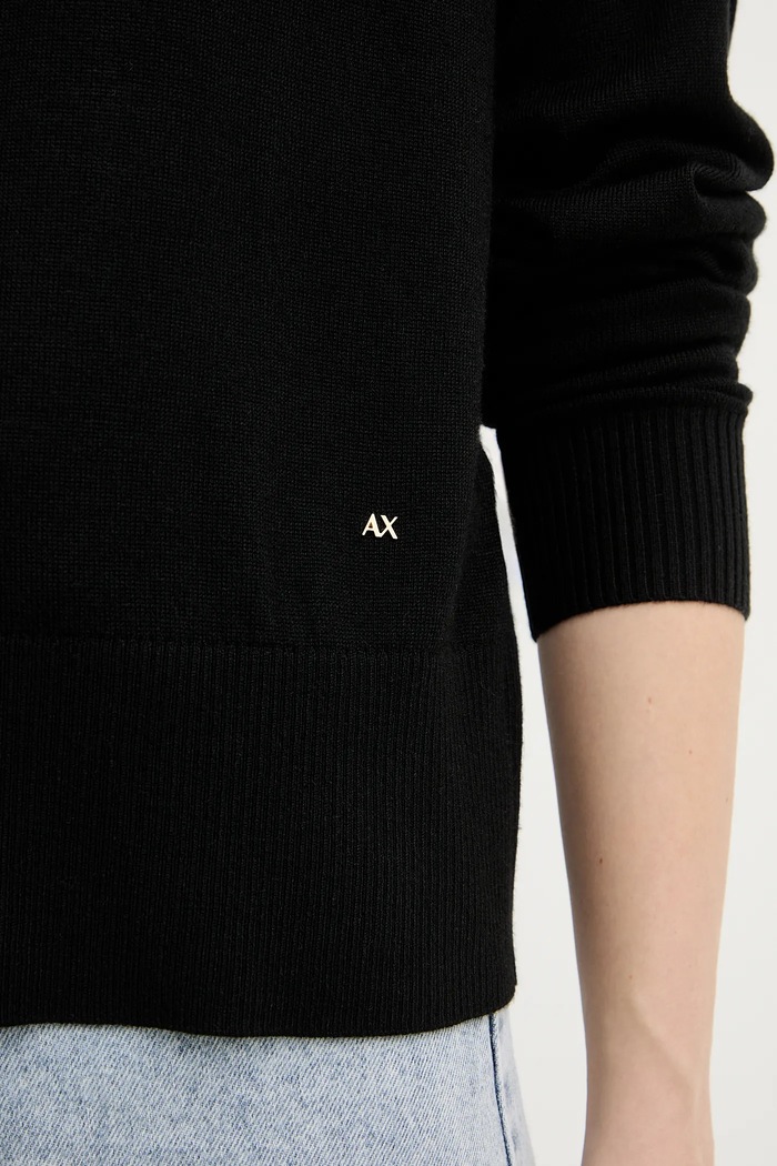 Pulover s dodatkom vune Armani Exchange XW001880.AF11956 crna