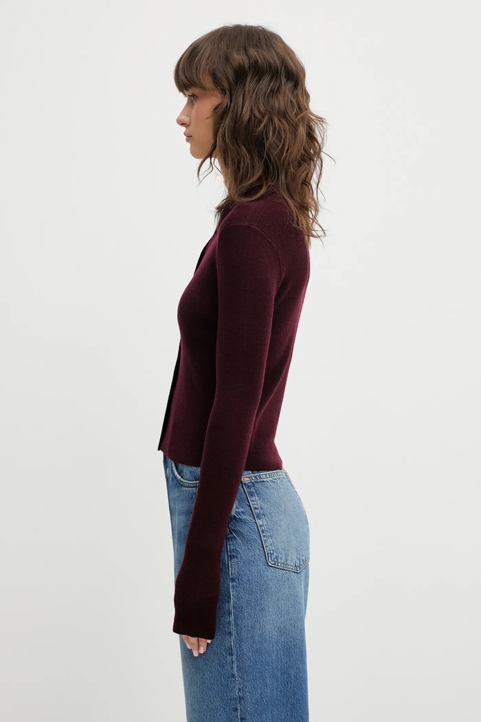 GANNI A1070117 bordowy SS26