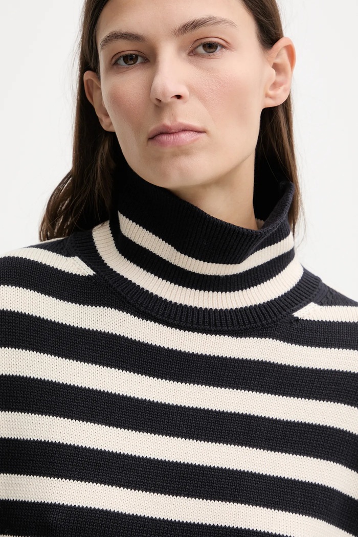 Marc O'Polo sweter bawełniany granatowy 600605960013