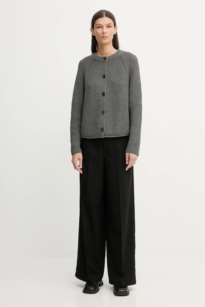 Marc O'Polo cardigan din bumbac 5000010597 gri SS26