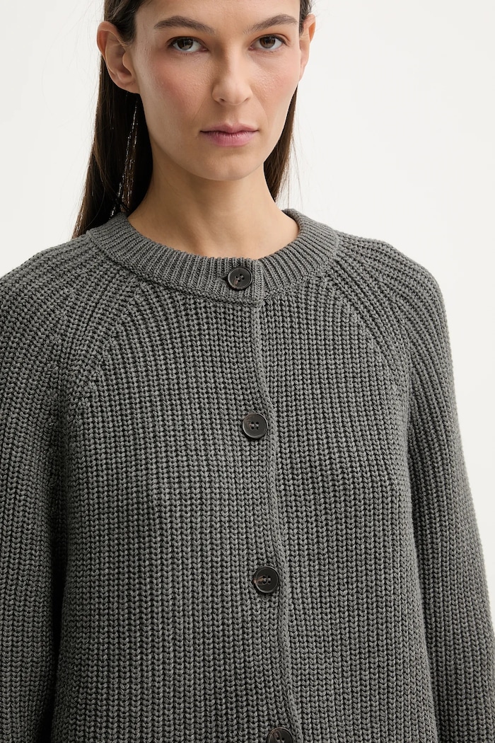 Marc O'Polo cardigan din bumbac gri 5000010597