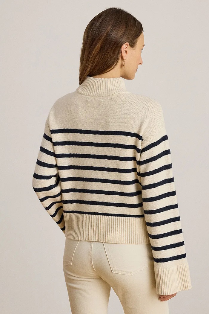 Sveter s prímesou vlny Lauren Ralph Lauren 200P03452 béžová SS26