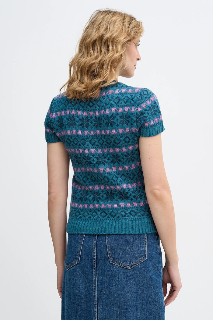 Odzież United Colors of Benetton sweter z dodatkiem wełny x Stranger Things 171RE10EN turkusowy