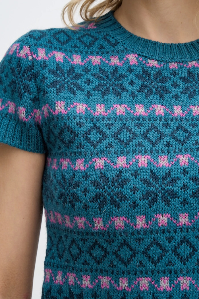 United Colors of Benetton sweter z dodatkiem wełny x Stranger Things 171RE10EN turkusowy