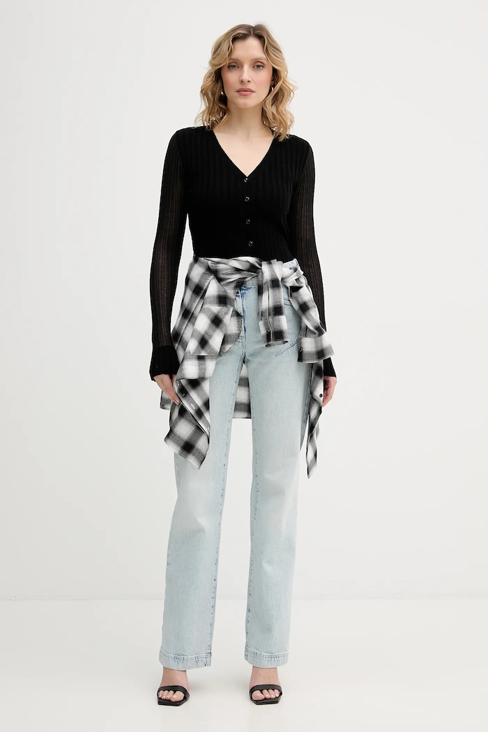 Pinko gyapjú kardigán 106321.A34B fekete SS26