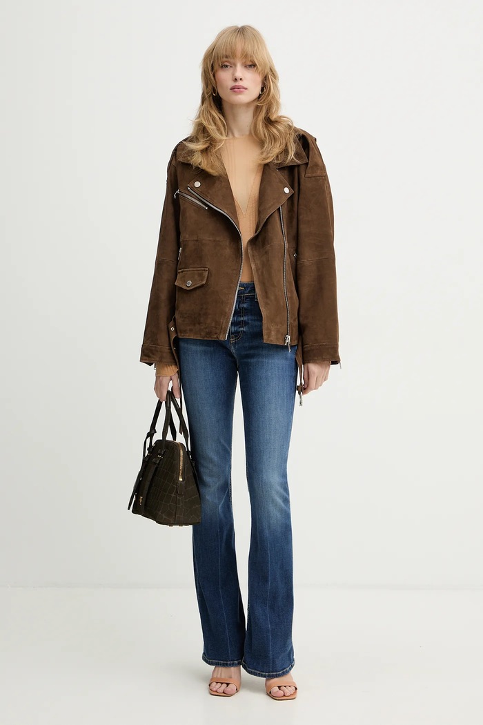 Pinko pulóver gyapjúkeverékből 106317.A34B barna SS26