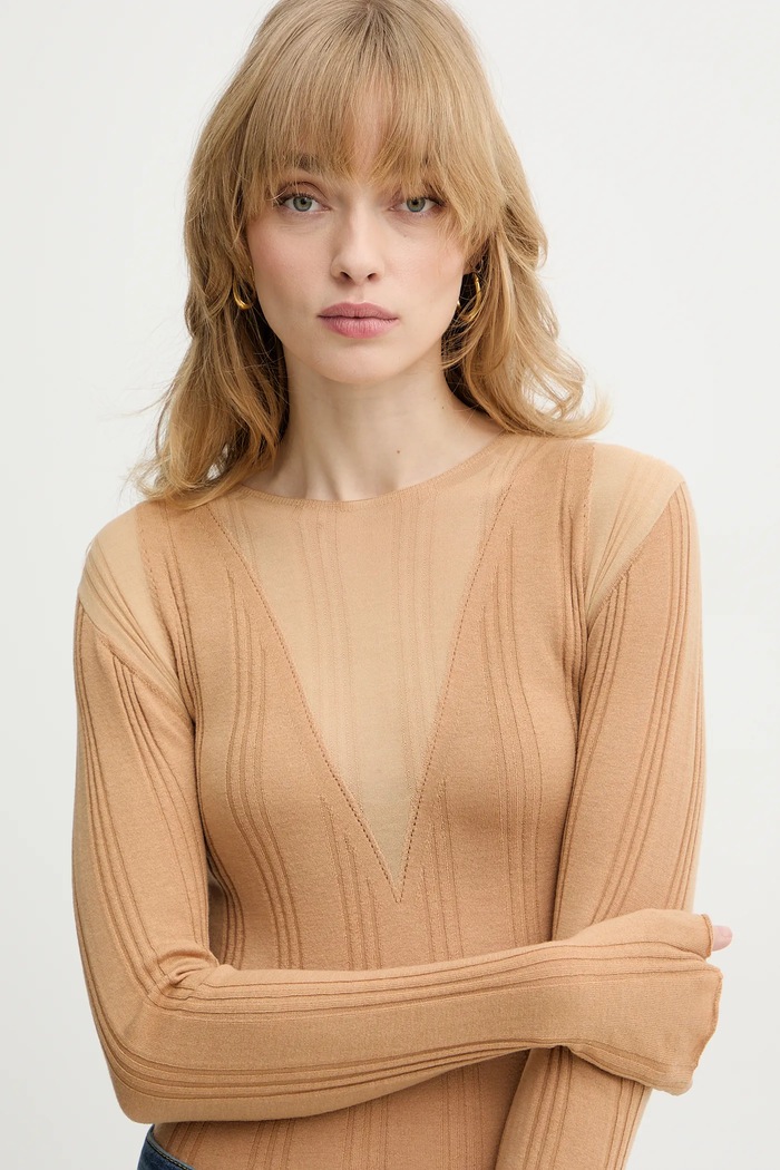 Pinko pulóver gyapjúkeverékből barna 106317.A34B