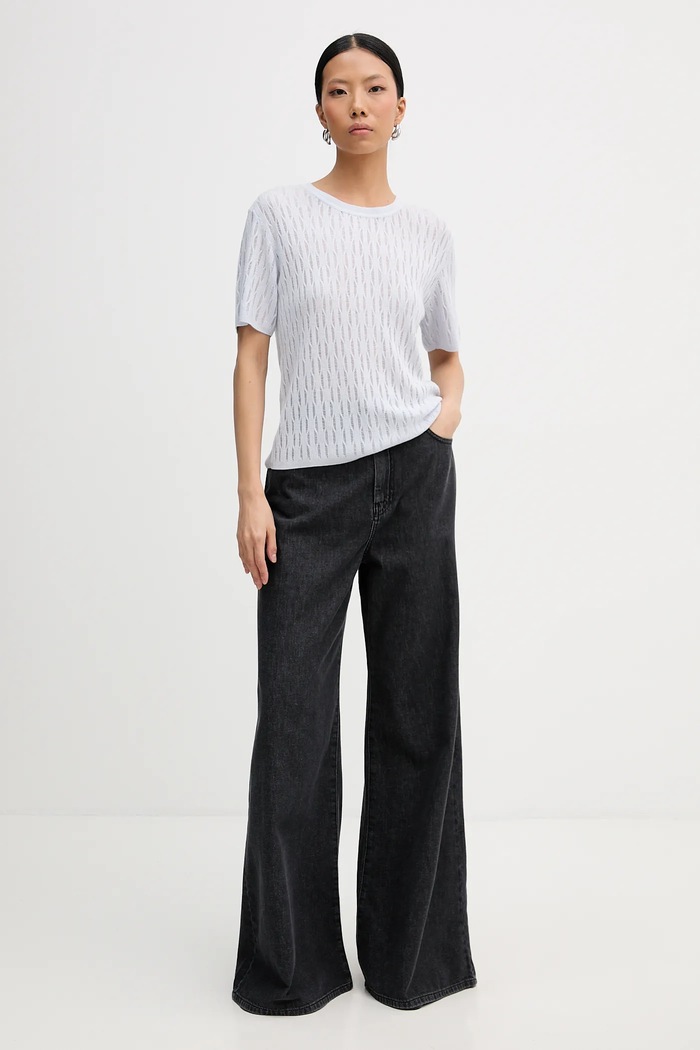 Pulover s dodatkom vune Patrizia Pepe 8K0377.K307 plava SS26