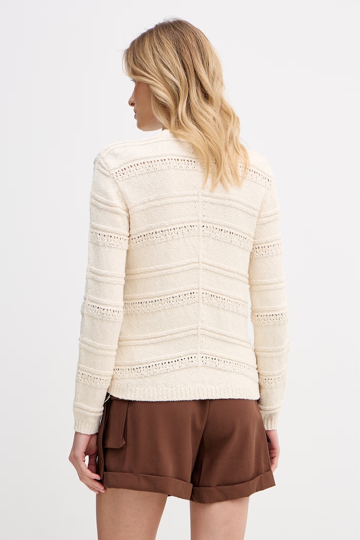 Odzież Hoss Intropia sweter damski bawełniany 6383671 beżowy
