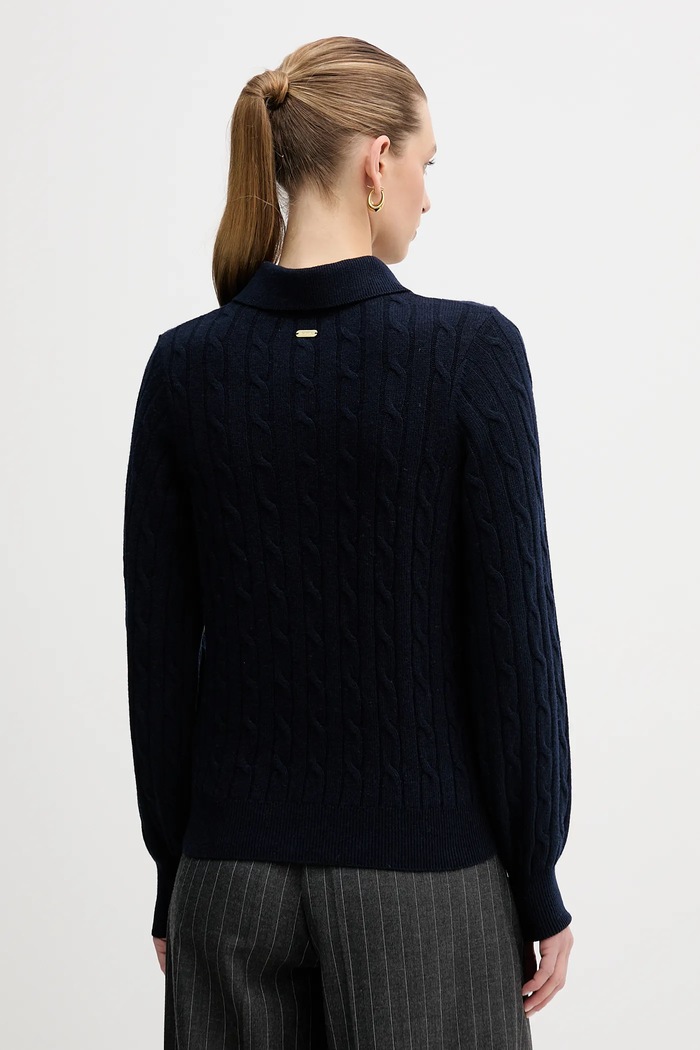 Oblečení Svetr s příměsí vlny Barbour Evie LKN1730 námořnická modř