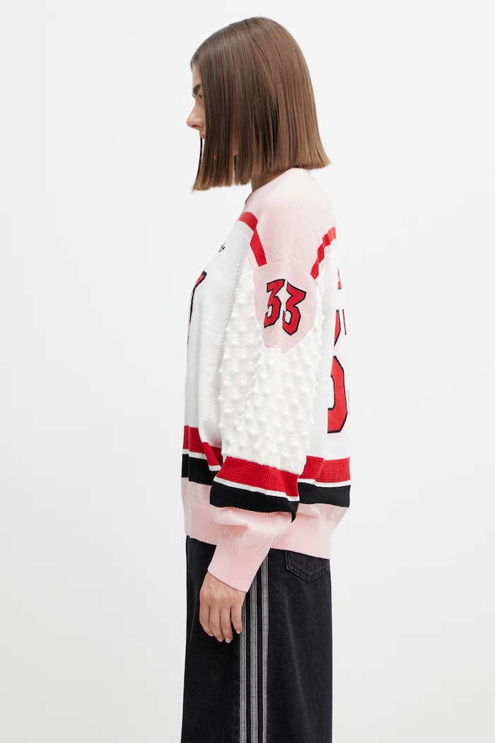 adidas Originals sveter s prímesou vlny dámsky KS6458 béžová SS26