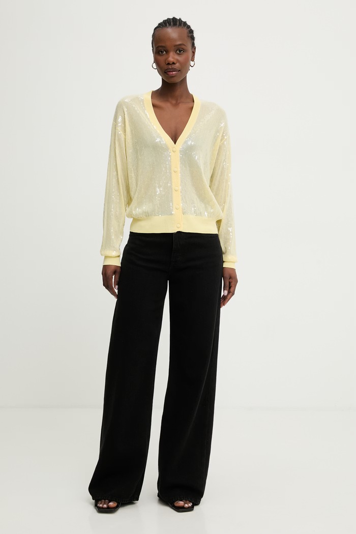 Liu Jo cardigan pentru femei WA6530.MA68R galben SS26