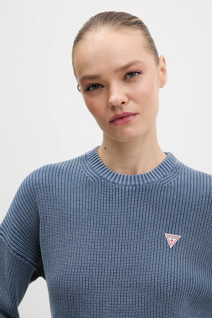 Bavlnený sveter Guess Jeans modrá W6RR20.Z3HM1