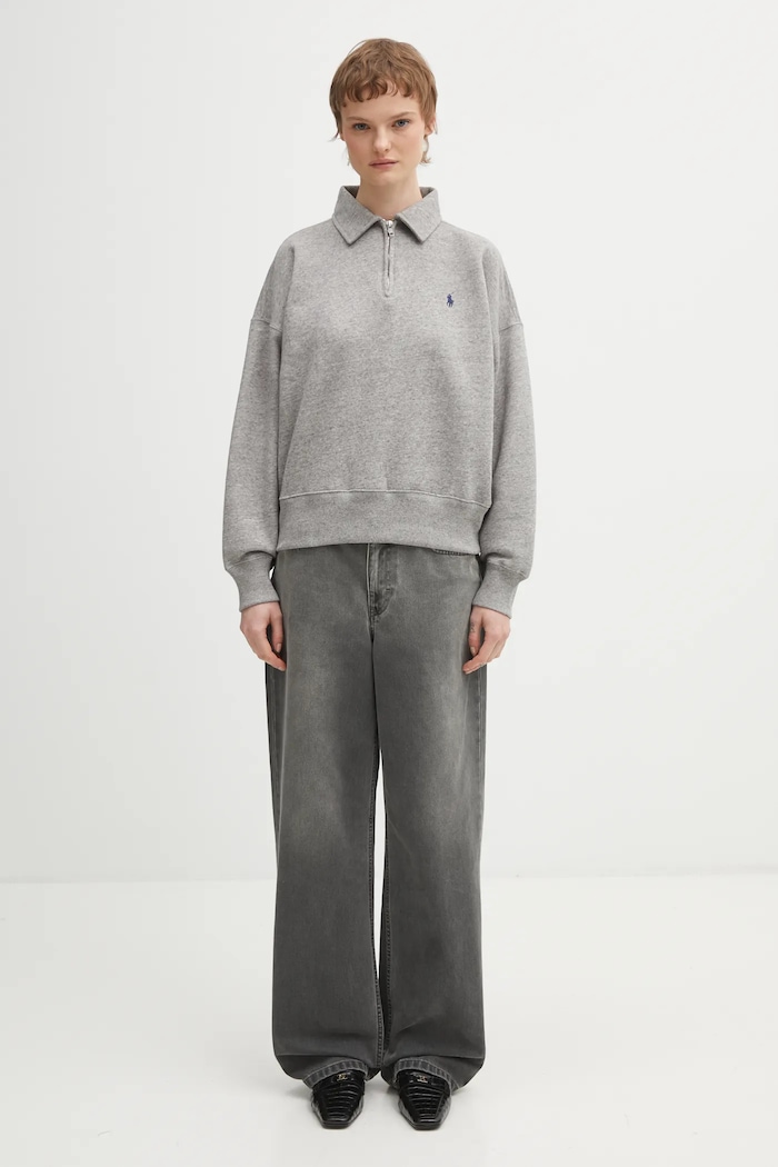 Polo Ralph Lauren bluză ARCTIC FLEECE 211B18685004 gri