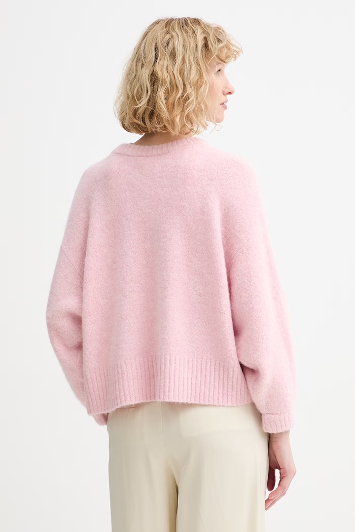 Odzież American Vintage sweter z dodatkiem wełny EAST18VC różowy