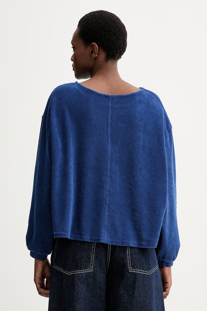 Odzież American Vintage bluza bawełniana FUX03A granatowy