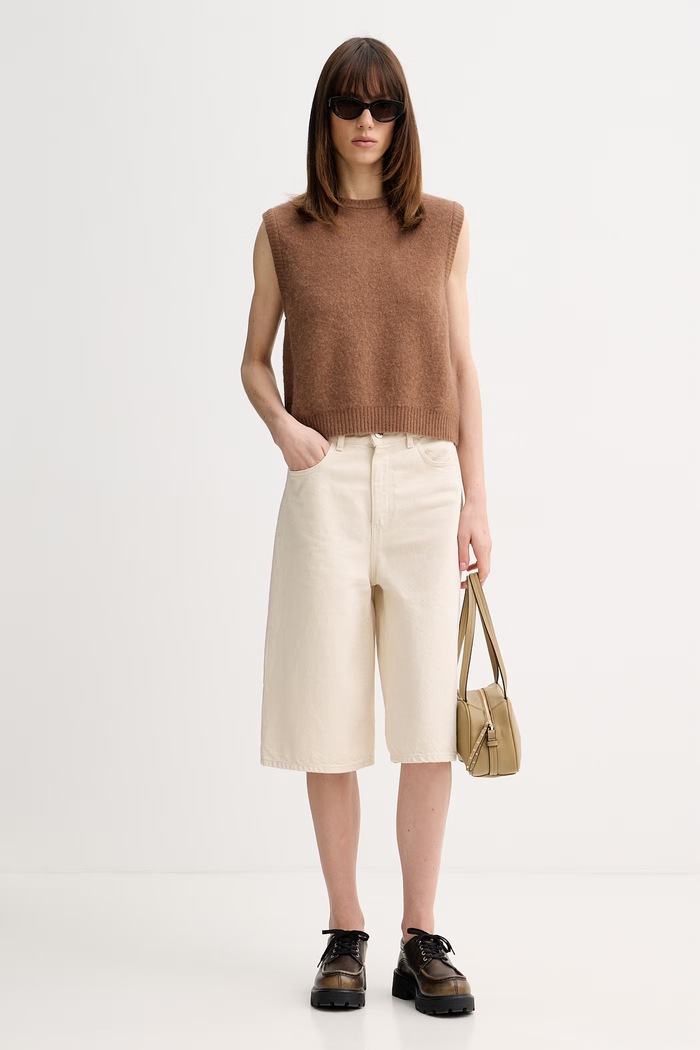 Vesta s prímesou vlny American Vintage VITO18L hnedá SS26