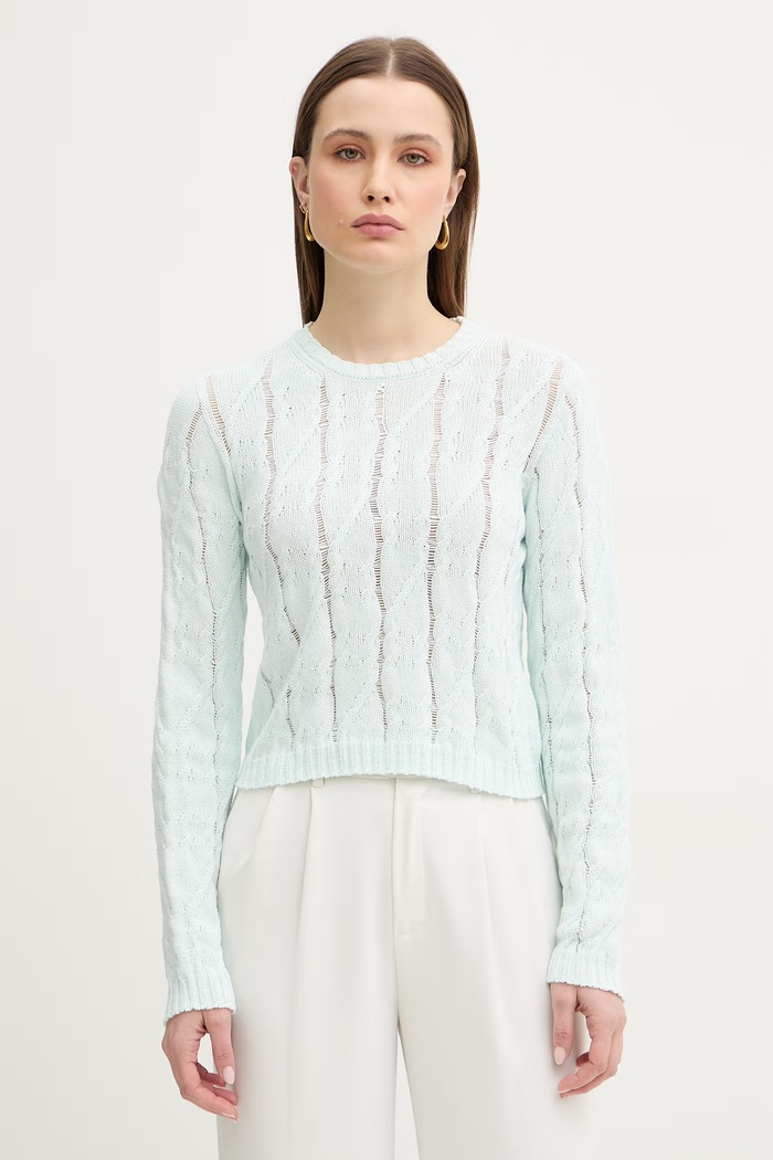 Twinset pulover grosime medie turcoaz 261TP3491