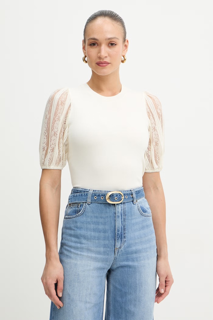Twinset pulover subtiri bej 261TP3431