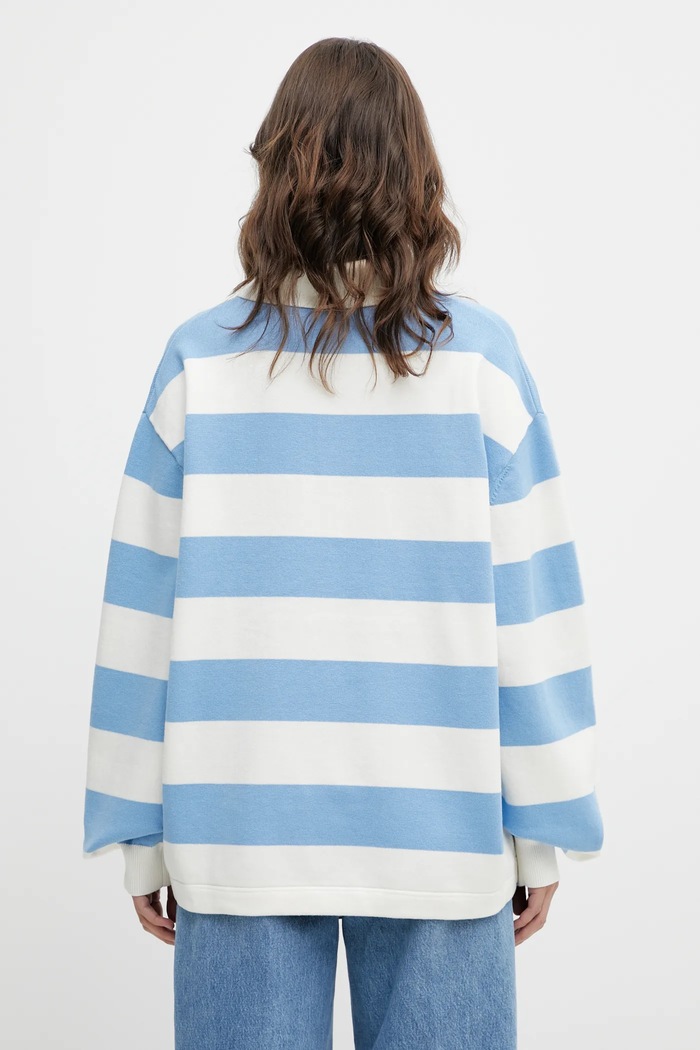 Odzież Axel Arigato sweter z dodatkiem wełny Rey Polo Sweater A3947004 niebieski