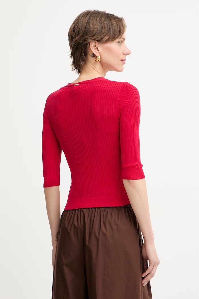 Îmbrăcăminte Twinset cardigan pentru femei, cu amestec de mătase 261TT3182 rosu