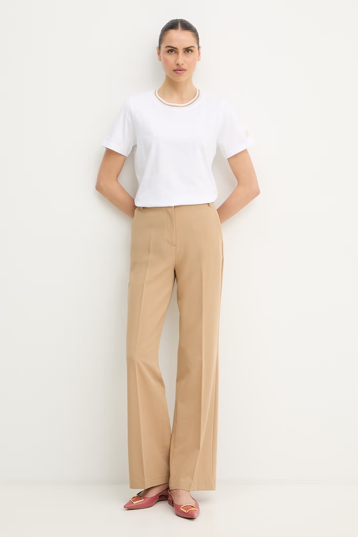 Luisa Spagnoli t-shirt in cotone Balearica 543152 bianco SS26