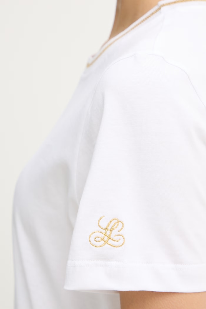 Luisa Spagnoli t-shirt in cotone Balearica 543152 bianco