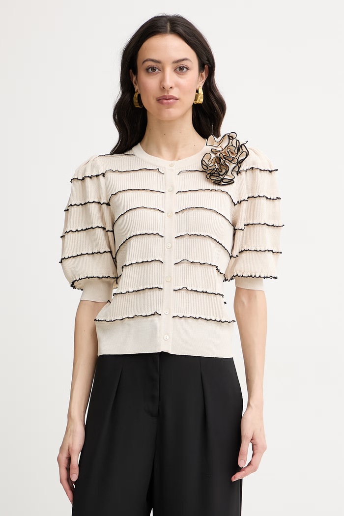 Luisa Spagnoli cardigan pentru femei, cu vâscoză Comuni bej 100380