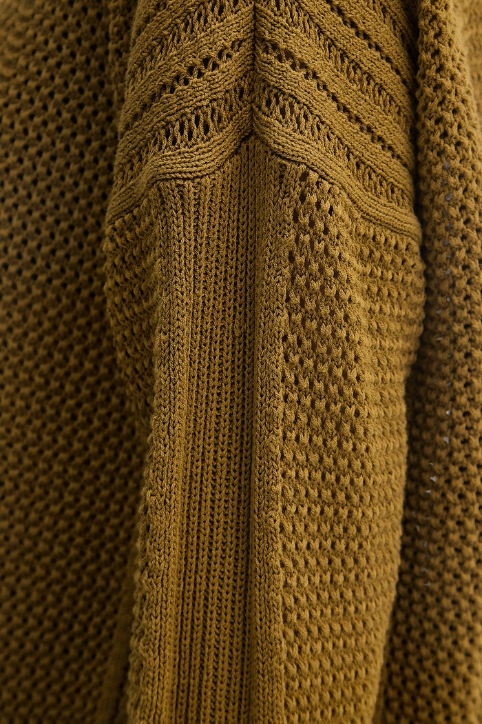 Sisley sweter damski z bawełny 174WL107R zielony