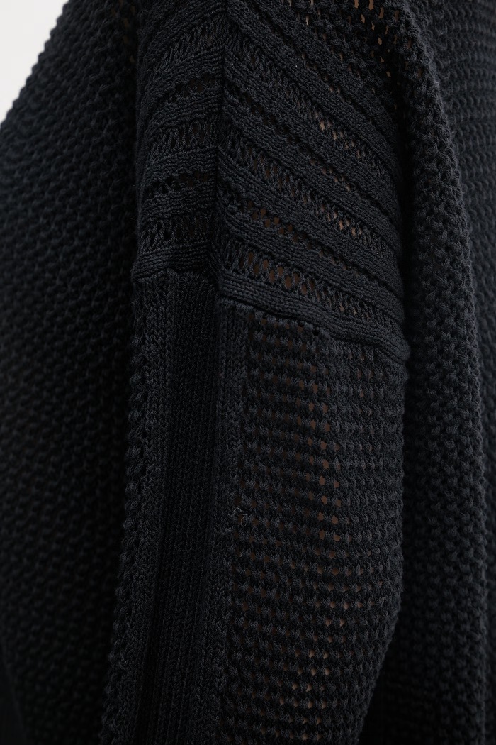 Sisley sweter damski z bawełną 174WL107R czarny