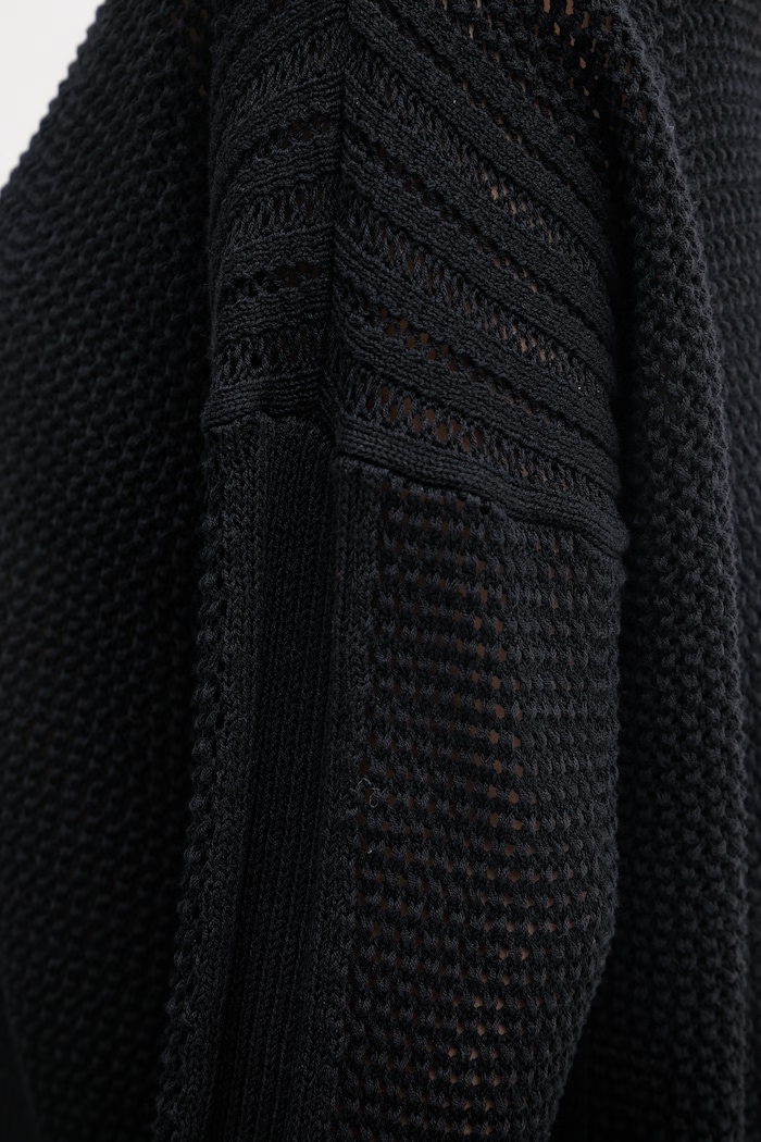 Sisley sweter damski z bawełną 174WL107R czarny