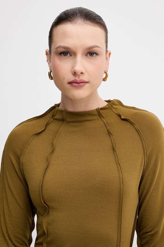 Sisley dámsky longsleeve zelená 3XEPL108K