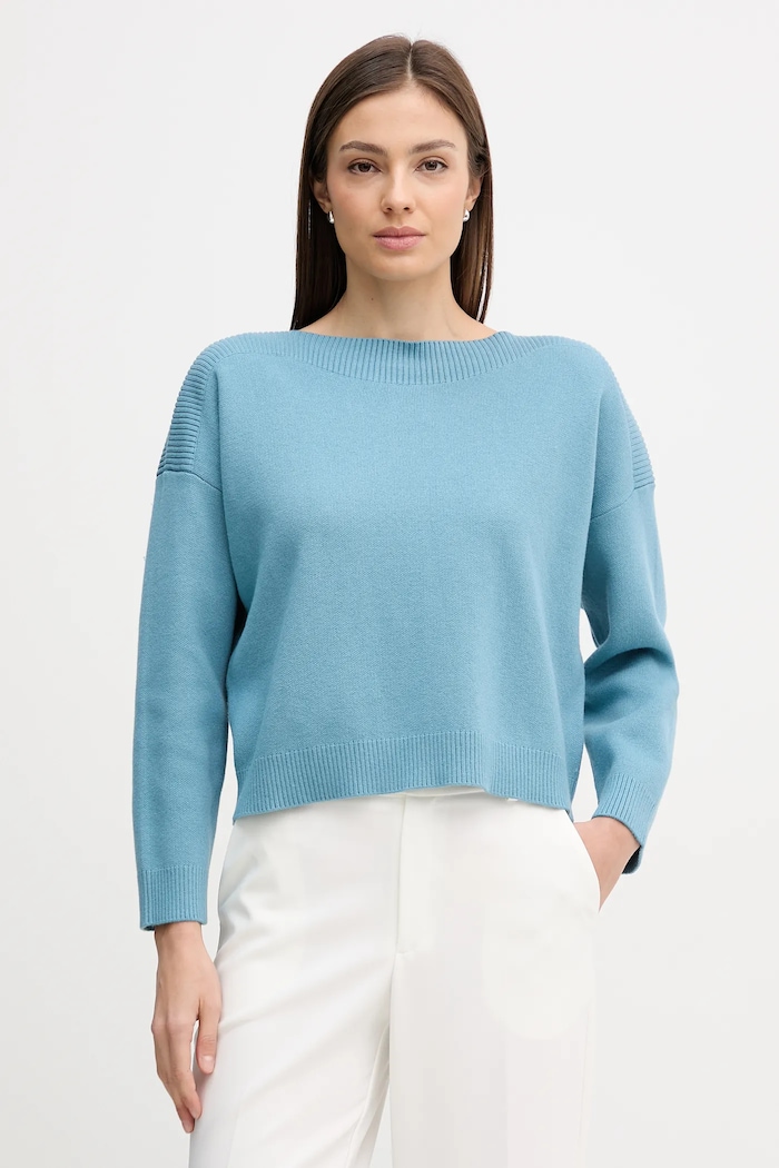 Светр з домішкою вовни United Colors of Benetton з додаванням вовни блакитний 10ICD10GC