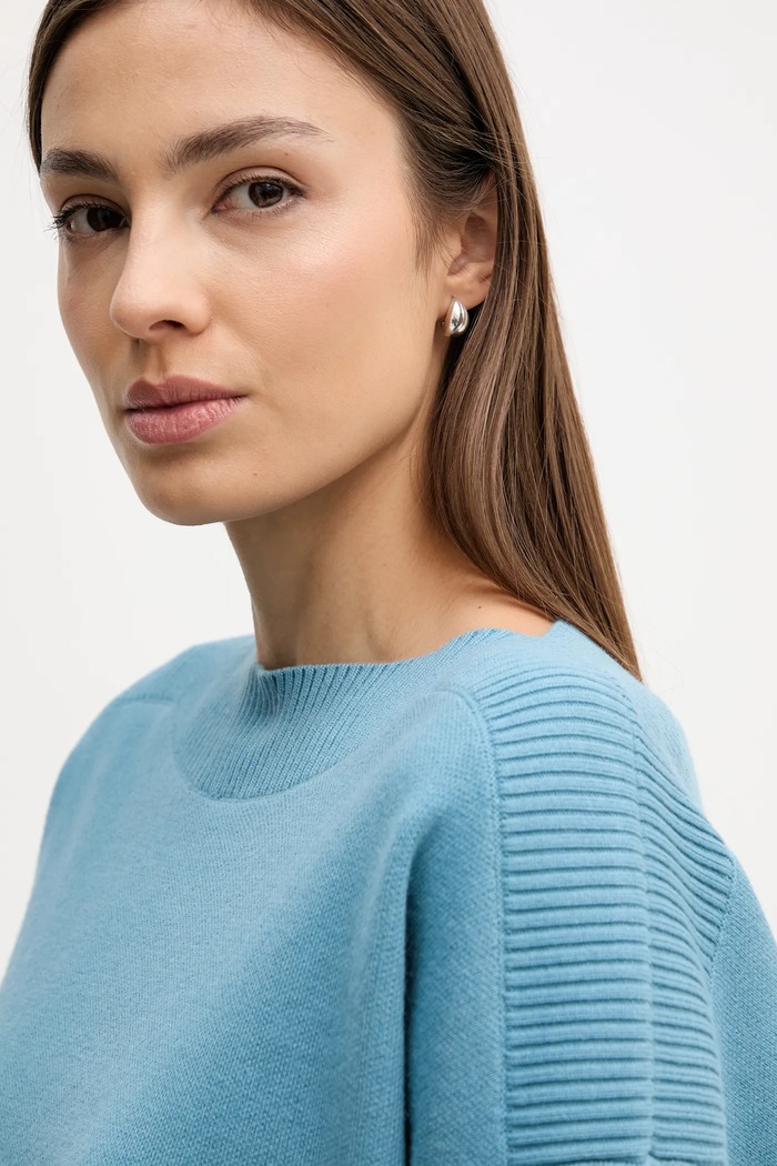 Светр з домішкою вовни United Colors of Benetton блакитний 10ICD10GC